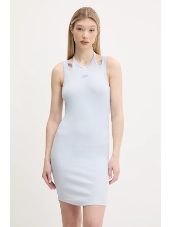 φόρεμα tommy jeans χρώμα μπλε, dw0dw20331 95% βαμβάκι, 5%