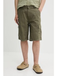 βαμβακερό σορτσάκι guess jeans ανδρικά, χρώμα: πράσινο, m5gd45 wgcv1 100% βαμβάκι