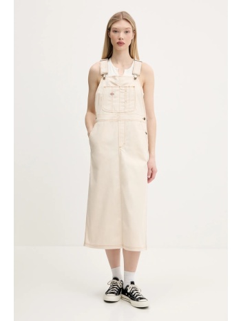 φόρεμα τζιν dickies χρώμα μπεζ, dk0a4z6tf901 κύριο υλικό