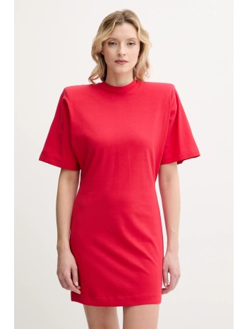 βαμβακερό φόρεμα pinko χρώμα κόκκινο, 105220 a2m2 κύριο