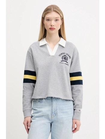 παιδική βαμβακερή μπλούζα tommy jeans γυναικεία, χρώμα