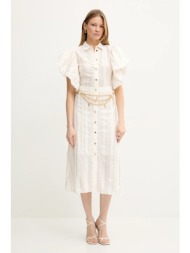 φόρεμα fracomina χρώμα: μπεζ, fs25sd3003w403q7 φόδρα: 100% βαμβάκι
υλικό 1: 98% βαμβάκι, 2% λούρεξ
υ