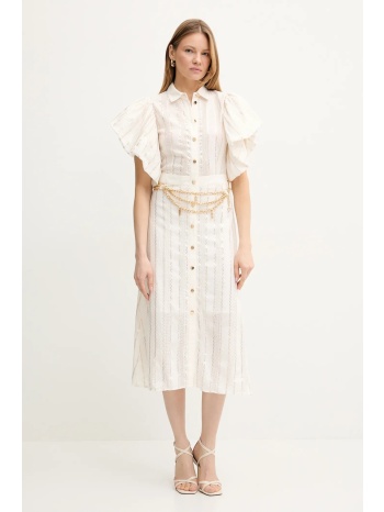 φόρεμα fracomina χρώμα μπεζ, fs25sd3003w403q7 φόδρα 100%