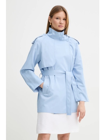 παλτό morgan gline χρώμα μπλε, gline υλικό 1 51% βαμβάκι