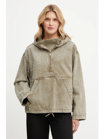 τζιν φούτερ michael michael kors χρώμα πράσινο, με