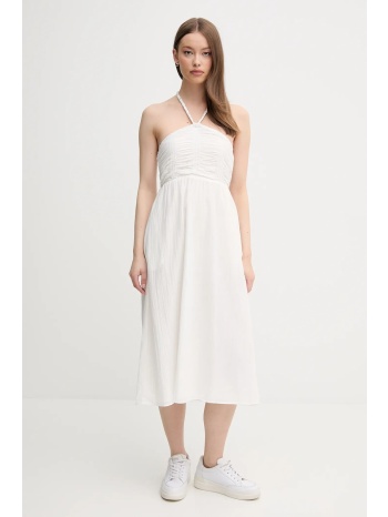 φόρεμα pepe jeans dorotha χρώμα μπεζ, pl953689 κύριο