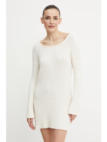 φόρεμα pinko χρώμα μπεζ, 105301 a2n7 72% βαμβάκι, 28%