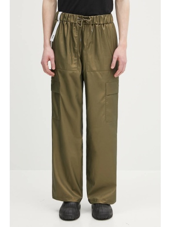 παντελόνι rains cargo rain pants wide w3 χρώμα πράσινο