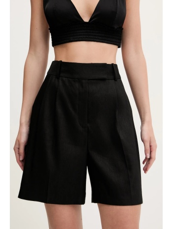 μάλλινο σορτς hugo χρώμα μαύρο, 50537634 κύριο υλικό 53%