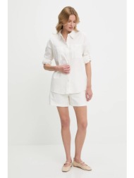 πουκάμισο και βερμούδα answear lab χρώμα: άσπρο 50% πολυεστέρας, 47% βαμβάκι, 3% ελαστάν