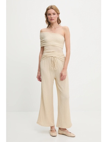 μπλούζα και παντελόνι answear lab χρώμα μπεζ 95%