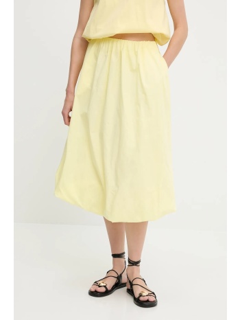 βαμβακερή φούστα answear lab χρώμα κίτρινο κύριο υλικό