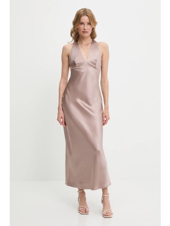 φόρεμα answear lab χρώμα καφέ 100% πολυεστέρας