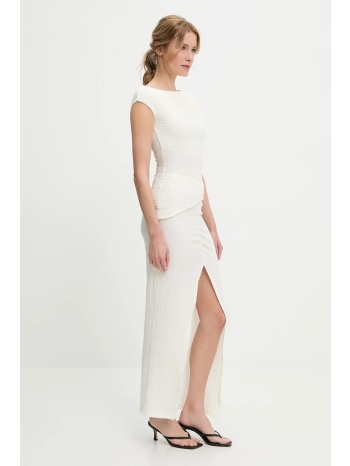 μπλούζα και φούστα answear lab χρώμα μπεζ 98% πολυεστέρας