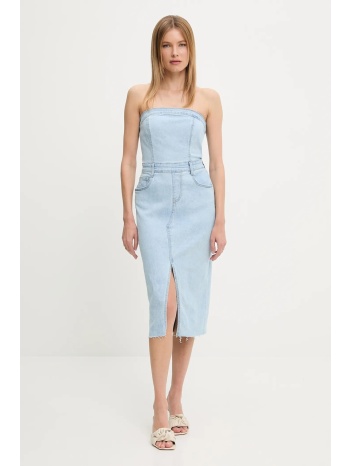 φόρεμα τζιν answear lab χρώμα μπλε 70% βαμβάκι, 28%