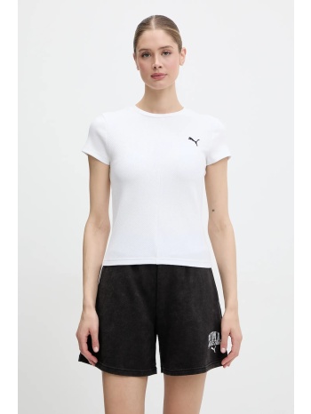μπλουζάκι puma χρώμα άσπρο, 629766 58% βαμβάκι, 39%