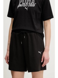 σορτς puma χρώμα: μαύρο, 629775 60% βαμβάκι, 40% πολυεστέρας