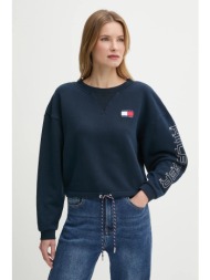 βαμβακερή μπλούζα tommy hilfiger sailing γυναικεία, χρώμα: ναυτικό μπλε, ww0ww46764 100% βαμβάκι