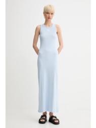 φόρεμα munthe fezza χρώμα: μπλε, 255132025562 100% οργανικό βαμβάκι