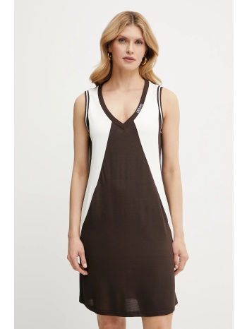 φόρεμα liu jo χρώμα καφέ, ta5277 j4883 υλικό 1 83%
