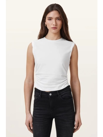 μπλουζάκι allsaints west χρώμα άσπρο, w214ja 48% οργανικό