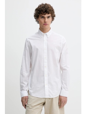 βαμβακερό πουκάμισο timberland ανδρικό, χρώμα άσπρο