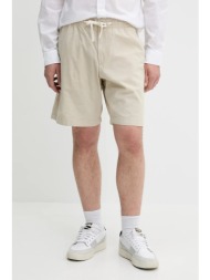 βαμβακερό σορτσάκι timberland ανδρικό, χρώμα: μπεζ, tb0a2fd5eoh1 100% βαμβάκι