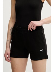 βαμβακερό σορτσάκι puma χρώμα: μαύρο, 685020 100% βαμβάκι