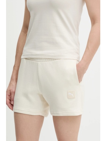 βαμβακερό σορτσάκι puma χρώμα μπεζ, 685020 100% βαμβάκι