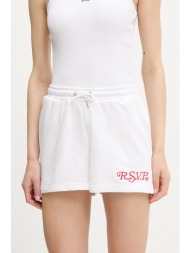 σορτς fila louches χρώμα: άσπρο, faw1032 80% βαμβάκι, 20% πολυεστέρας