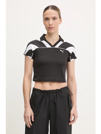 πόλο puma χρώμα μαύρο, 629783 100% πολυεστέρας
