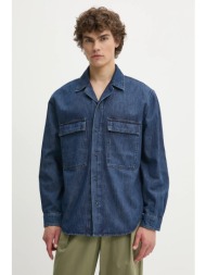 τζιν πουκάμισο iro ανδρικό, χρώμα: ναυτικό μπλε, mp18fanja 71% βαμβάκι, 29% lyocell