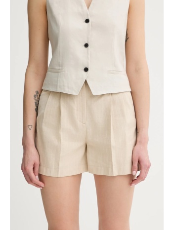 λινό σορτς ps paul smith χρώμα μπεζ, w2r.317t.p31282 κύριο