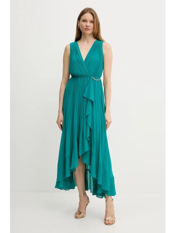 φόρεμα morgan rosyta χρώμα πράσινο, rosyta 100% πολυεστέρας