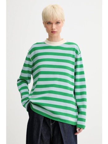 βαμβακερό πουλόβερ sunnei χρώμα πράσινο, rtwxknw015 100%