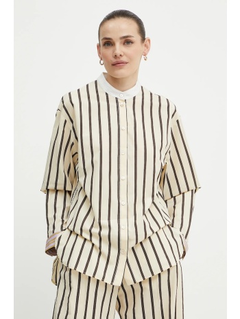 πουκάμισο forte forte χρώμα μπεζ, 13851 my shirt 85%