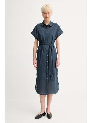 βαμβακερό φόρεμα marc o`polo χρώμα μπλε, 504081121147