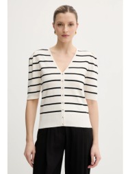 μπλουζάκι morgan mfolk χρώμα: μπεζ, mfolk 49% πολυεστέρας, 32% βισκόζη, 19% πολυαμίδιο