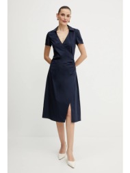 βαμβακερό φόρεμα patrizia pepe χρώμα: ναυτικό μπλε, 2a2930 a9b9 100% βαμβάκι