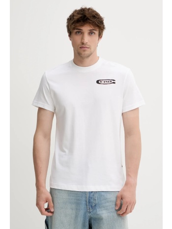 βαμβακερό μπλουζάκι g-star raw ανδρικό, χρώμα άσπρο