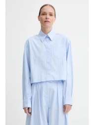 βαμβακερό πουκάμισο won hundred χρώμα: μπλε, 3489-14268 100% οργανικό βαμβάκι