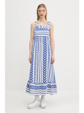 φόρεμα superdry χρώμα άσπρο, w8011872a-f1w 70% βαμβάκι