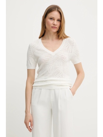 μπλουζάκι morgan mpalm χρώμα μπεζ, mpalm 63% βισκόζη, 37%