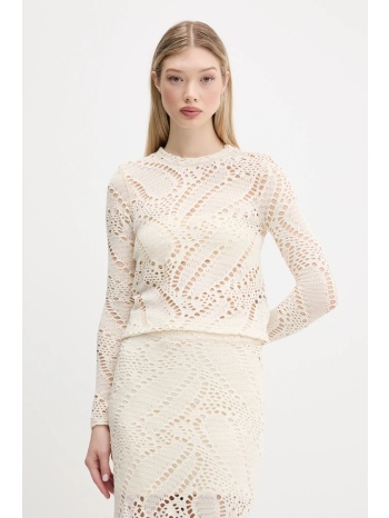 πουλόβερ desigual denis χρώμα μπεζ, 25swtkam κύριο υλικό