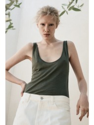 λευκό τοπ muuv. cache χρώμα: πράσινο 55% λινό, 45% βισκόζη