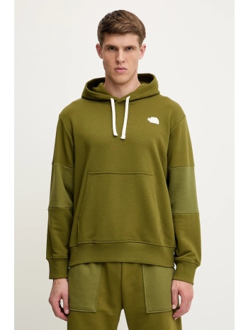 μπλούζα the north face terry relaxed χρώμα πράσινο, με