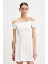 βαμβακερό φόρεμα tommy jeans χρώμα: άσπρο, dw0dw20343 κύριο υλικό: 100% βαμβάκι
πρόσθετο υλικό: 70% 