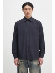 βαμβακερό πουκάμισο paul smith ανδρικό, χρώμα: ναυτικό μπλε, m1r-428z-p02630 100% οργανικό βαμβάκι