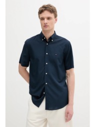 πουκάμισο tommy hilfiger χρώμα: ναυτικό μπλε, mw0mw38576 100% modal