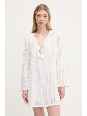 βαμβακερό φόρεμα superdry χρώμα μπεζ, w8011933a-71d κύριο